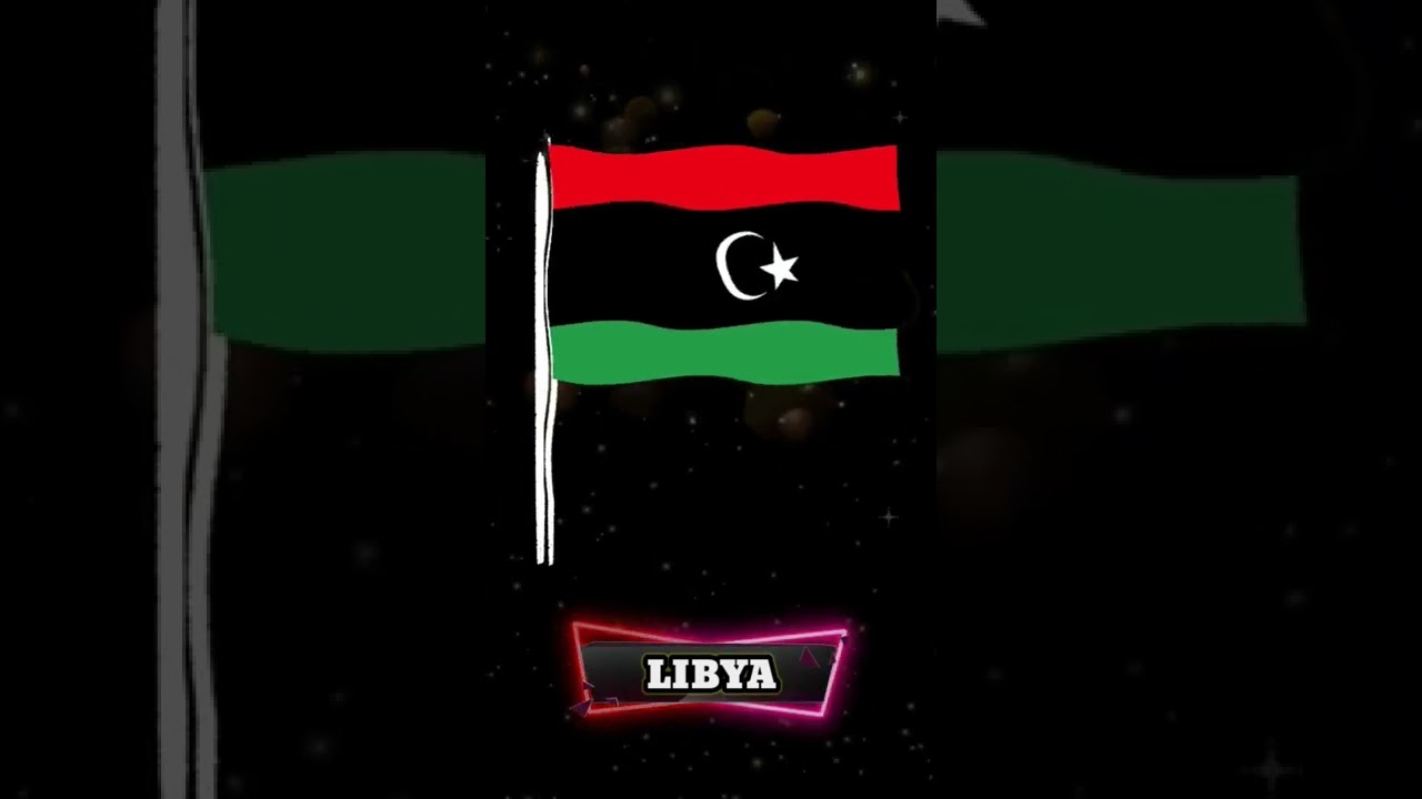 LIBYA - National flag.