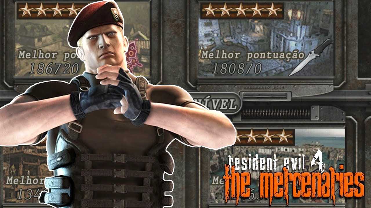 RESIDENT EVIL 4: 100% - THE MERCENARIES #49 - Krauser TODOS Mapas!