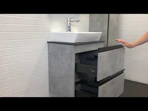 Обзор мебели Comforty Эдинбург 60-2 (раковина 9055RA-50) бетон светлый Обзор мебели Comforty Эдинбург 60-2 (раковина 9055RA-50) бетон светлый