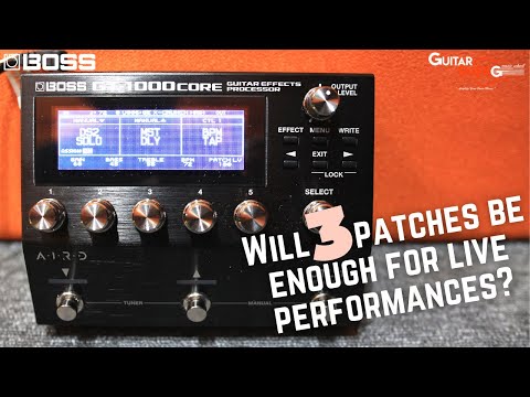 BOSS GT-1000 Core (How To Perform Live With Only 3 Patches?)