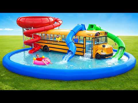 I Turned My School Bus Into A WATERPARK!