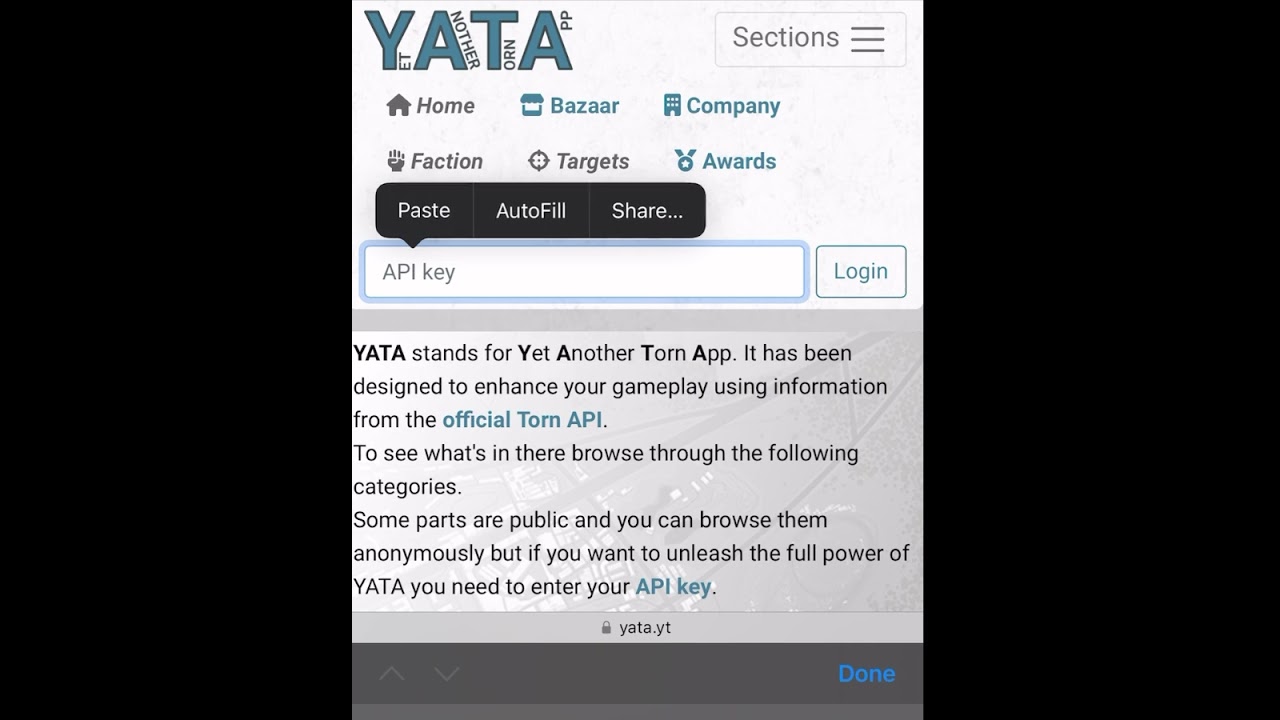 Torn City: Sharing Your Data with Your Faction on YATA - login, API keys, faction member roster