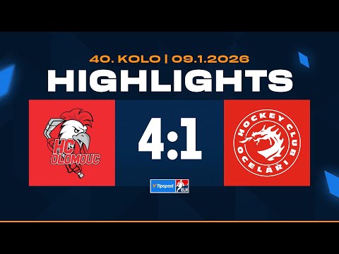 Highlights | HC Olomouc vs. HC Oceláři Třinec 4:1 | 09.01.2026