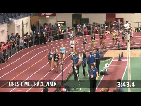 Girls Mile Race Walk Section 1 - New Balance Nationals Indoor 2013