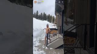 Andrew DIVES Right Into the FREEZING Snow!! | Andrew Davila Snapchat