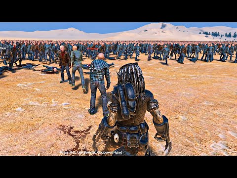 500 PREDATORS vs 50000 RUNNER ZOMBIES - Ultimate Epic Battle Simulator (UEBS)