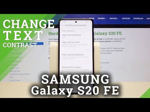 How to Activate High Contrast Fonts in SAMSUNG Galaxy S20 FE – Customize Font