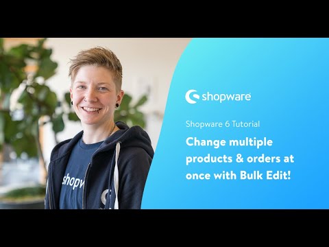 Edit multiple products & orders at once with Bulk Edit (Shopware 6 Tutorial EN)