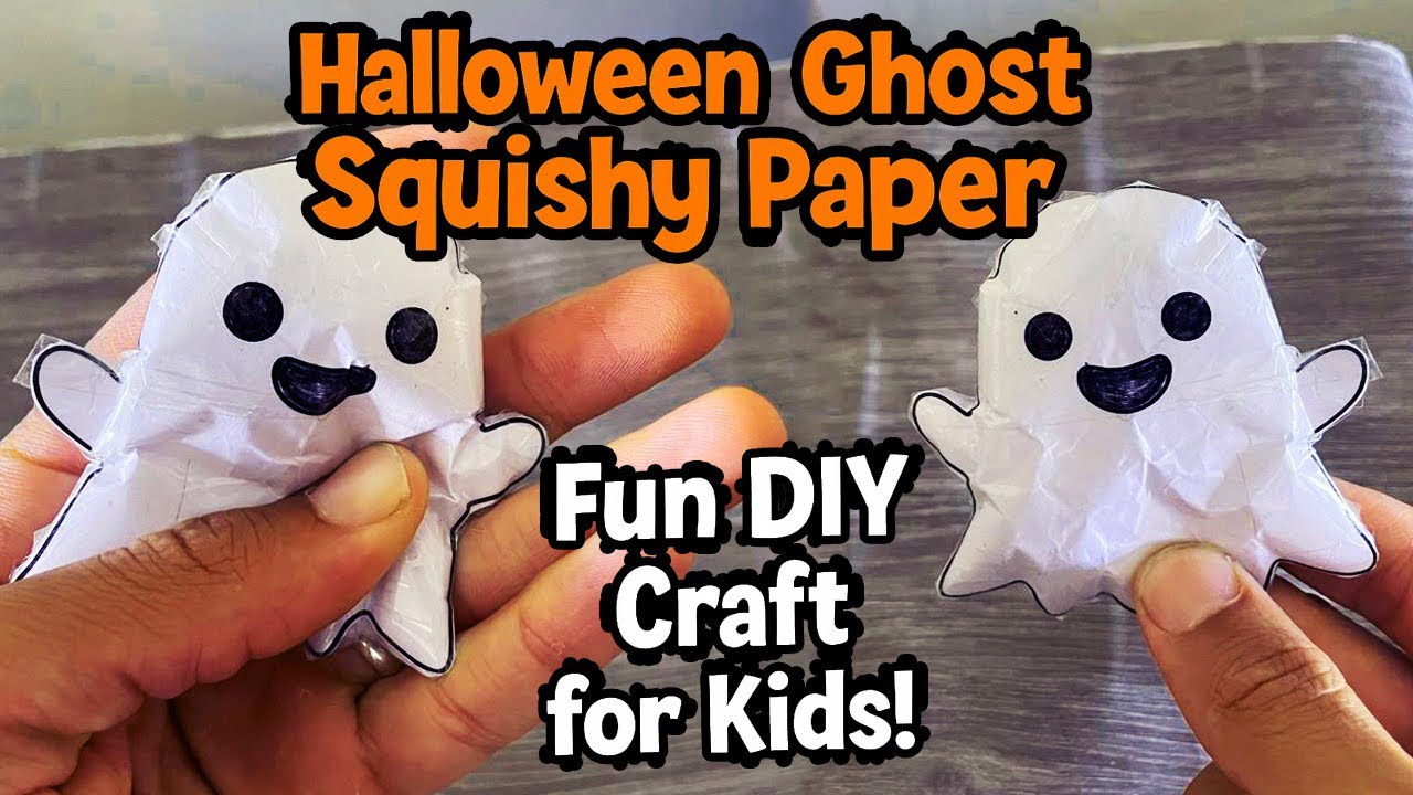 DIY Halloween Ghost Paper Squishy Tutorial