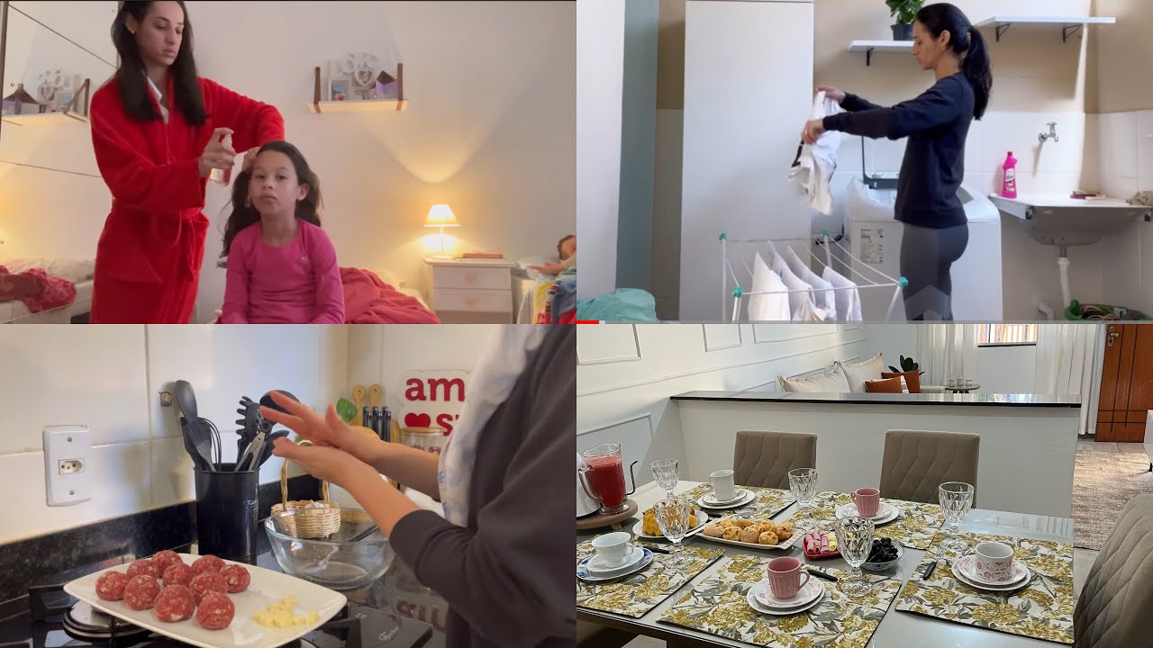 Cuidando do lar | fiz almôndegas recheadas| Café para receber  amiga querida de anos | Léia Veloso