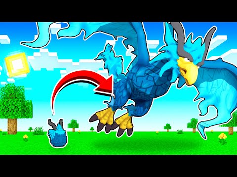Encontrei O NINHO DO DRAGÃO FENIX AZUL no Minecraft