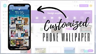 How to make a customized phone wallpaper on Canva!