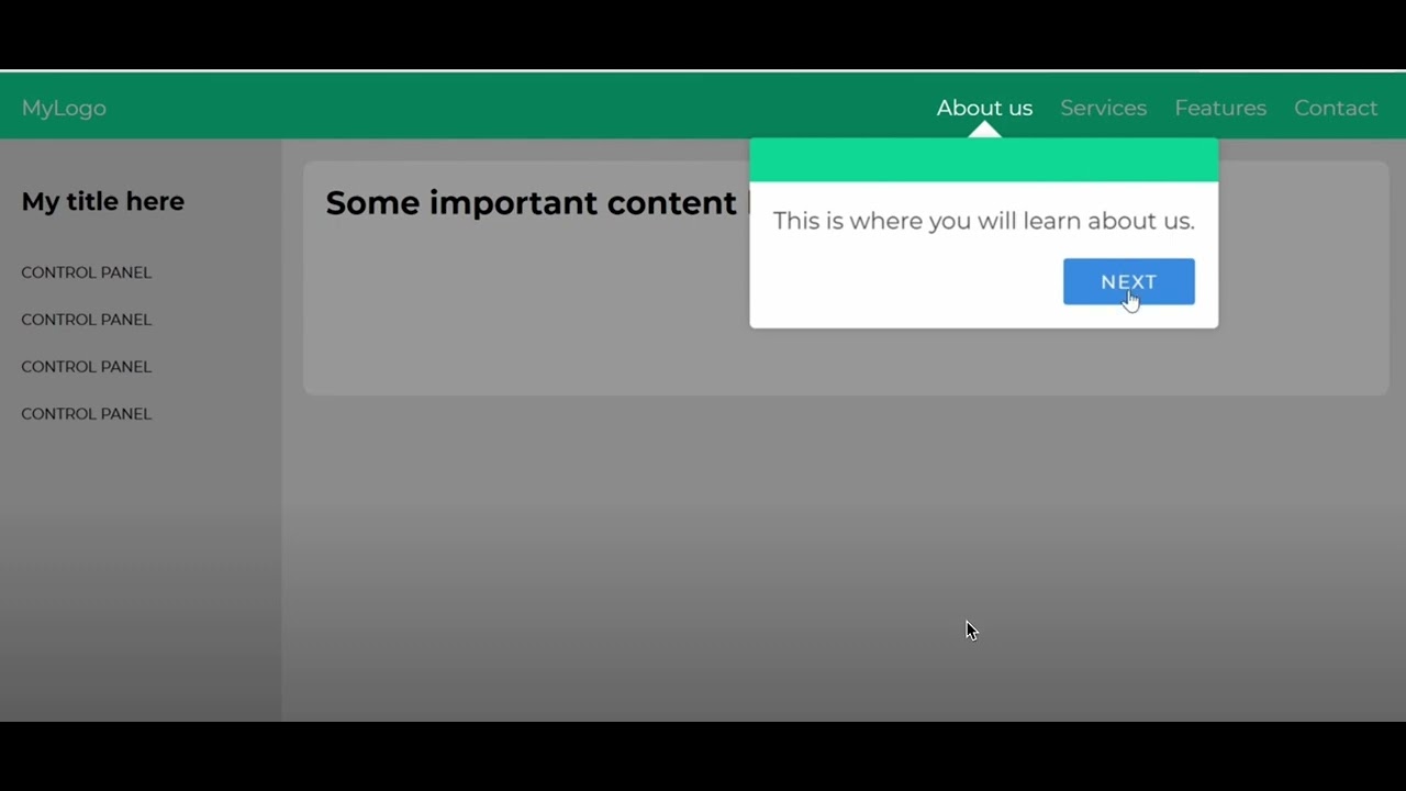 Application Tour Guide Sample
