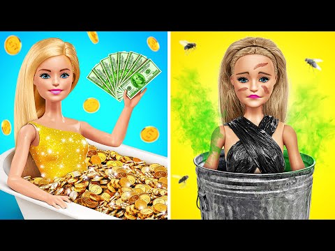 Rich vs Poor Doll Makeover by Jelly DO Challenge