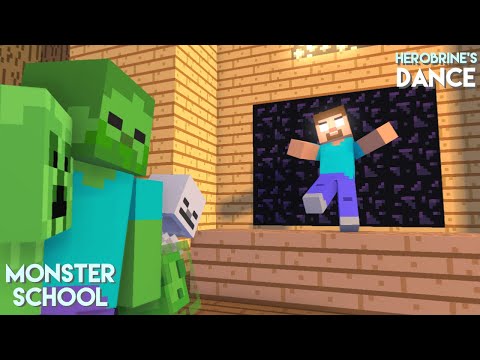 Monster School - Herobrine's Dance... (Minecraft Animation)