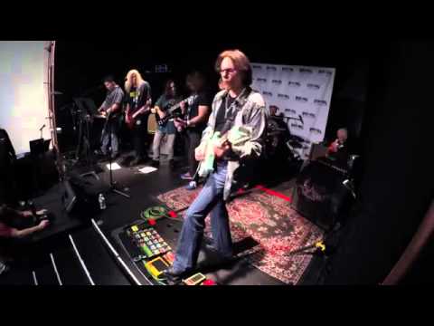 Steve Vai & Phil X jam with campers at Rock and Roll Fantasy Camp in Los Angeles, Feb 2016