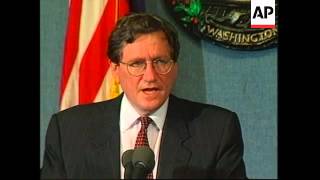 USA: WASHINGTON: RICHARD HOLBROOKE KOSOVO PRESS CONFERENCE