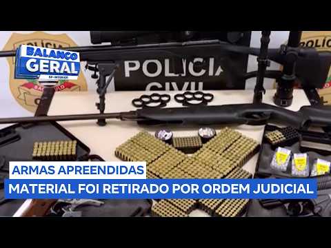 Armas e munições apreendidos em Capela do Alto: material foi retirado por ordem judicial