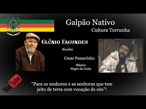 Glênio Fagundes - Galpão Nativo TVE - Recebe Cesar Passarinho Música Negro da Gaita