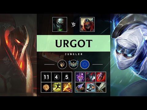 Urgot Jungle vs Zed - EUW Challenger Patch 25.17