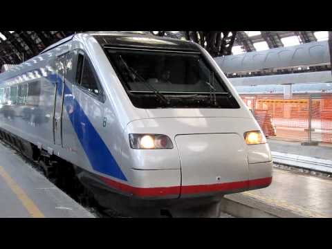 Cisalpino ETR 470 Train Pulling Into Milan's Centrale Railway Station