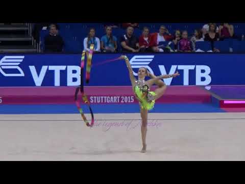 Laura BOZIC (CRO) ribbon - 2015 Stuttgart worlds Qualifs