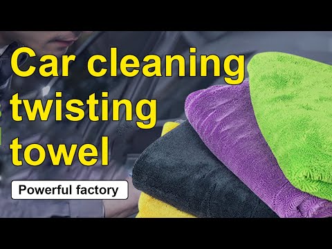 1400gsm High Quality dual plush double side twisted microfiber car drying towel