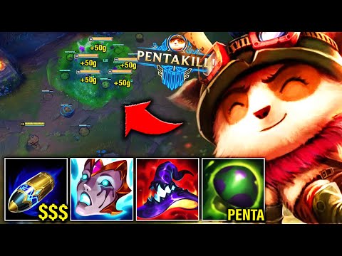 MONEY MAKER TEEMO GETS A PENTAKILL WITH SHROOMS - League of Legends