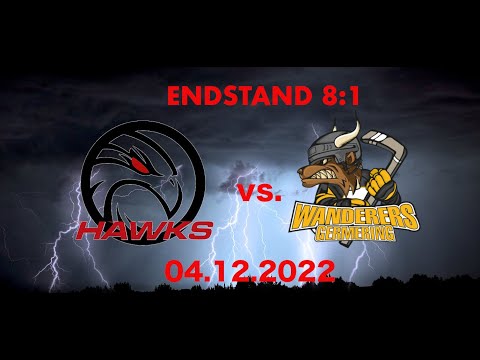 ESC Hassfurt HAWKS vs. Wanderers Germering - Hauptrunde 22/23 - Endstand 8:1 - 04.12.22 PK + Showact