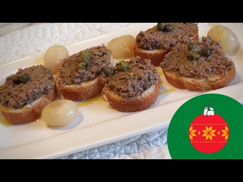 Crostini toscani con fegatini I Crostini neri della tradizione