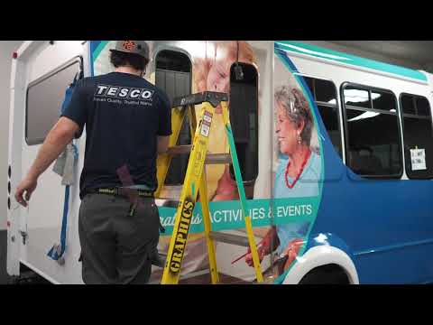Bus Graphics Wrap Install Time Lapse - Ford E450