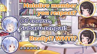 Pekora and Subaru on why they look up to each other [hololive/ENG Subs]