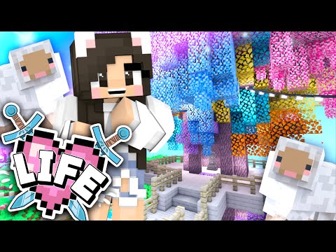💙Decorare la mia casa + Costruire un albero arcobaleno! Minecraft X Life Ep.34