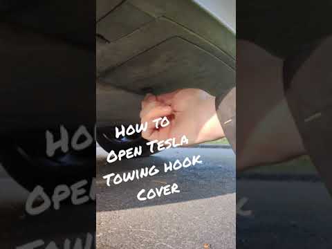 How to open Tesla Model 3 Towing Hook Covers