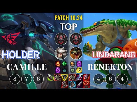 RW Holder Camille vs Lindarang Renekton Top - KR Patch 10.24