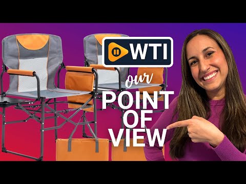 Wide Folding Director Chair with Table - WTI product video review