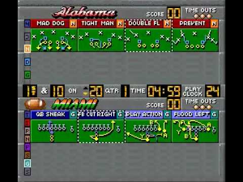 Bill Walsh College Football Super Nintendo