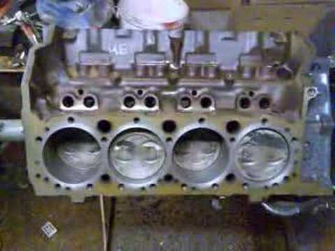 Rotating chevy 350 short block