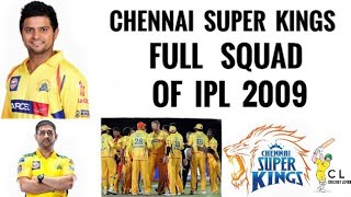 Chennai Super Kings Full Squad Of IPL 2009 (Cricket lover B) | IPL 2009 Full Squads