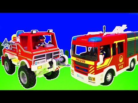 Playmobil Fire Rescue Toys - Fire Engines, Fire Trucks | Playmobil Fire Engine w/ Lights & Sound!