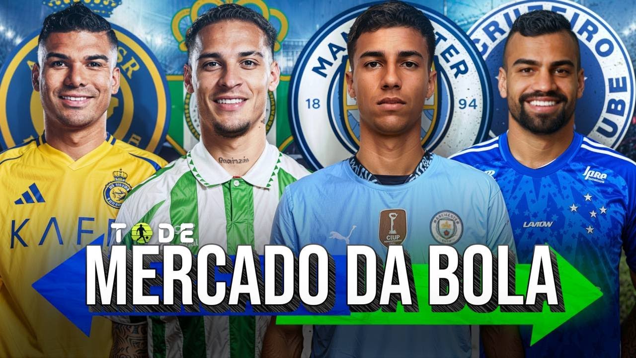 🔥 MERCADO DA BOLA 🔥R$ 250 MILHÕES por VITOR REIS, CR7 pede CASEMIRO, BÉTIS quer ANTONY, F. BRUNO e+