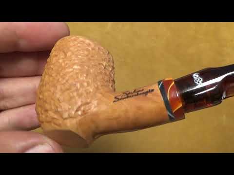 Pipa Santambrogio rusticata naturale - Bent Poker - SS198