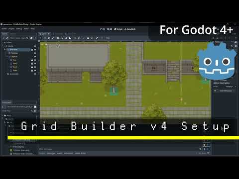 Grid Builder 4.0 Setup Guide - Godot 4 In-Game Place Objects on 2D Grid Plugin