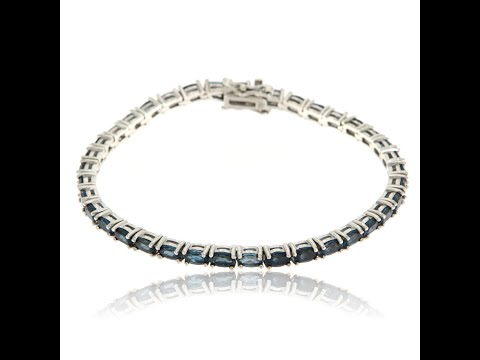 Bratara tennis Argint 925 Placat cu Rodiu Topaz London - Swiss Natural - Eleganta si Rafinata