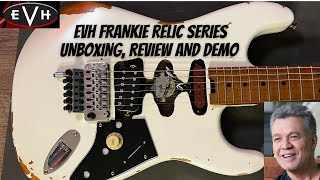 Video thumbnail for EVH Frankie Relic Series Unboxing and Demo - Van Halen Frankie Now Offered In Solid Colors By EVH! by Marty5150
