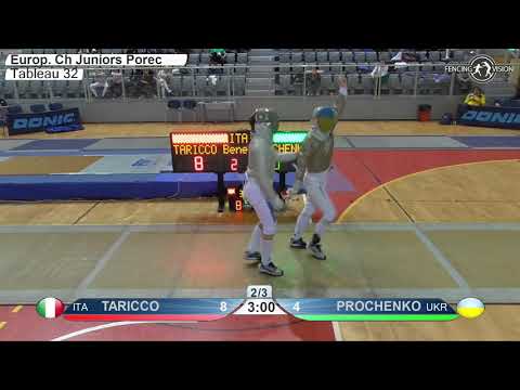 2020 xx T32 08 F S Individual Porec CRO ZC Juniors YELLOW PROCHENKO UKR vs TARICCO ITA