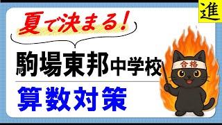 夏で決まる！駒場東邦中学校 算数対策の動画サムネイル