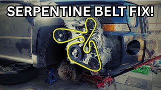 Jeep Patriot Serpentine Belt Replacement | Squealing Noise, Old, Broken (EASY DIY 2007-2017)