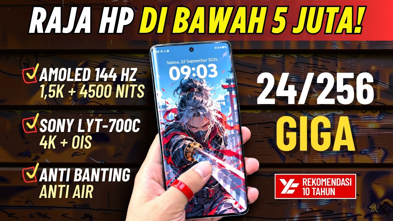 TOP 5 HP (DI BAWAH 5 JUTA) TERBAIK EDISI SEPTEMBER 2026