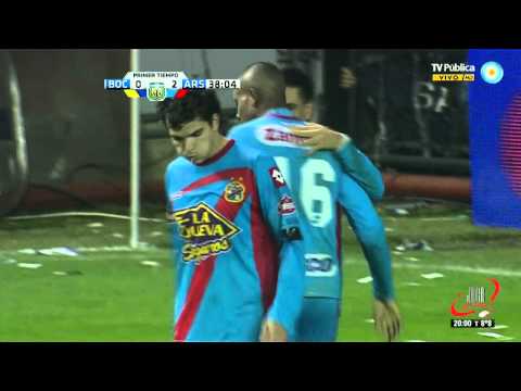 PRIMER GOL DE LEGUIZAMON - BOCA 0 ARSENAL 3 PARCIAL (17 06 2012) FECHA 18